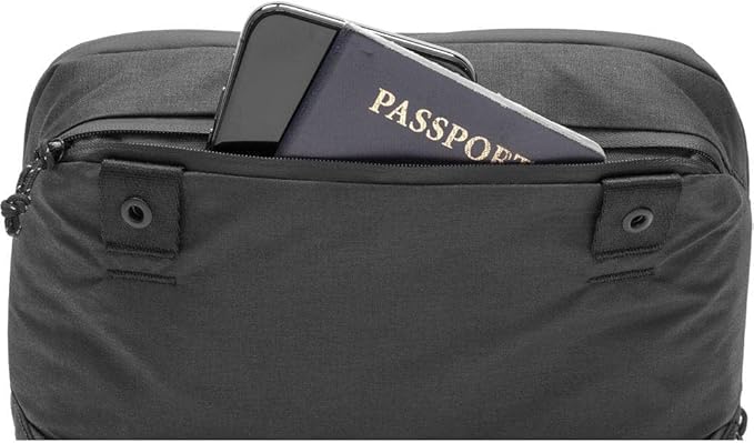Peak Design Tech Pouch, Black, Electronics Organizer for Travel or Everyday Carry, Origami-Style Storage, Cable Pass-Through, Weatherproof Recycled Nylon, Gear Carry Bag for Men and Women