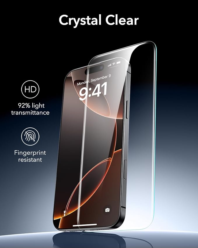 ESR 3 Pack for iPhone 14 Plus/13 Pro Max Screen Protector Armorite | 7X Impact Absorption 9H+ Tempered Glass Easy One-Pull Installation Full-Coverage Protection UltraFit Tray Bubble-Free