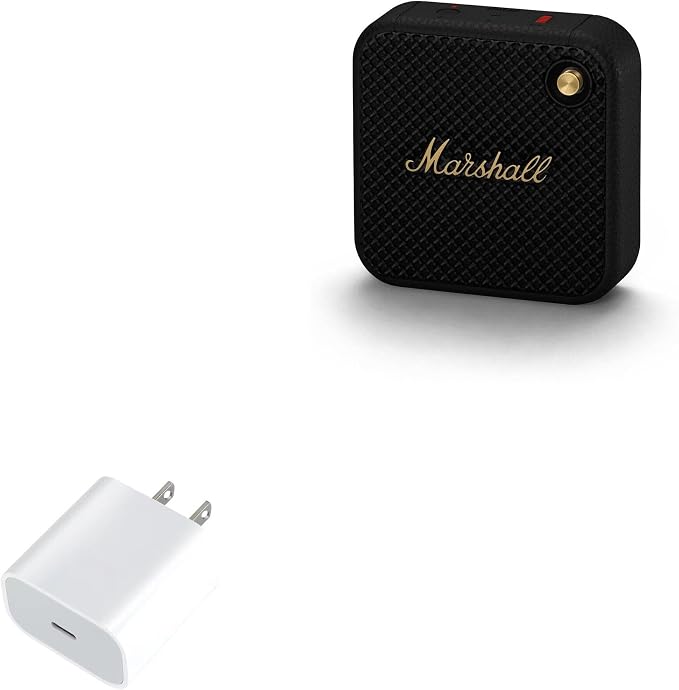 BoxWave Charger Compatible with Marshall Willen - PD GAN miniCube (30W) 30W Tiny PD GAN Type-C Wall Charger - Winter White