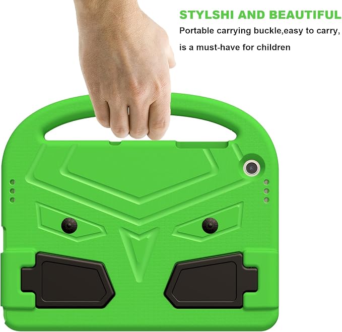 Galaxy Tab A9+ Case Kids Friendly EVA Rubber Stand Handle Grip Shockproof Protective Lightweight Cute Case Cover for Galaxy Tab A9 Plus 11 SM-X210 X215 X217 - Black