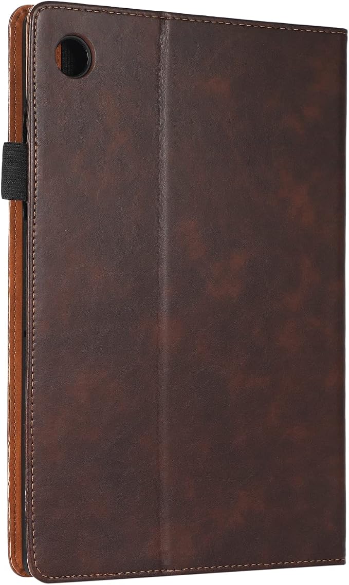 Case for Samsung Galaxy Tab A11 Plus 11 Inch 2025 Released (Model: SM-X310/SM-X315/SM-X236) Bussiness PU Leather Cover Flip Stand with Elastic Band &amp Card Holder-Brown