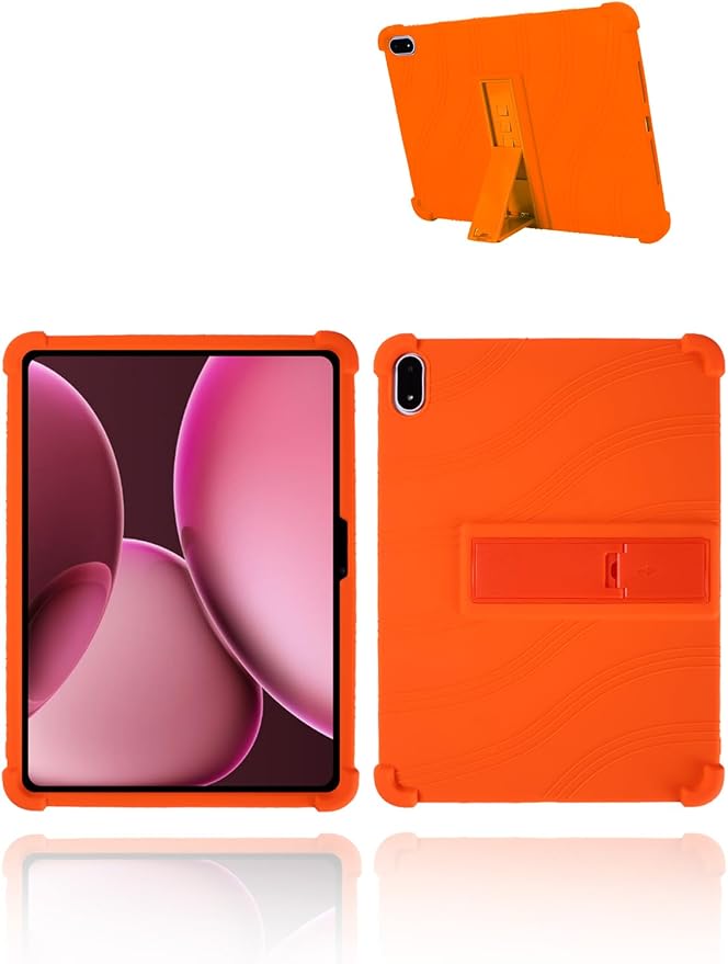 for OnePlus Pad 3 Android 15 Tablet13.2 inch Tablets CaseSoft Silicone Adjustable Stand Cover Lightweight Kids FriendlyBlack.