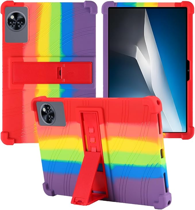 for DOOGEE Tab A9 pro+ Tablet 10.92 inch Tablet CaseBOVUGAC Soft Silicone Adjustable Stand Shockproof Kids Friendly for DOOGEE Tab A9 pro Plus 10.92 Tablet(Black)