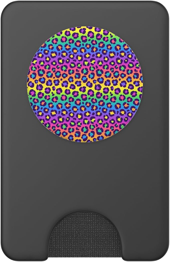 Super Cute Rainbow Decor Rainbow Cheetah Leopard PopSockets Adhesive PopGrip
