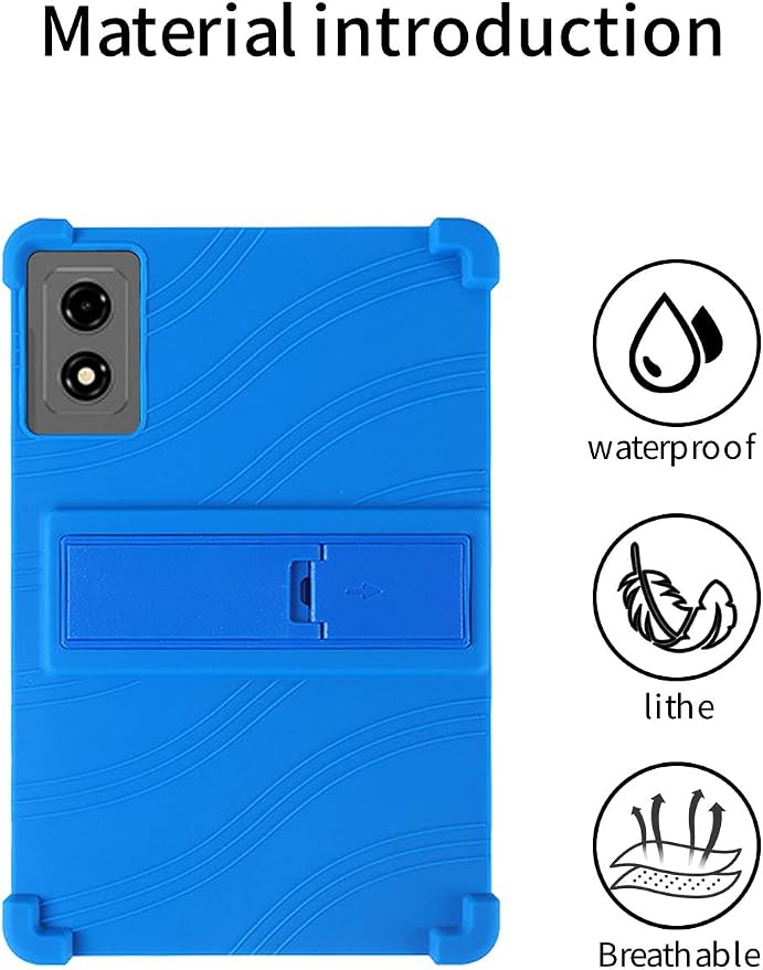 for BNCF 2025 Android 15 10.1 Inch Tablet CaseBOVUGAC Soft Silicone Adjustable Stand Shockproof Kids Friendly for BNCF 2025 Android 15 10.1 Tablet(Black)