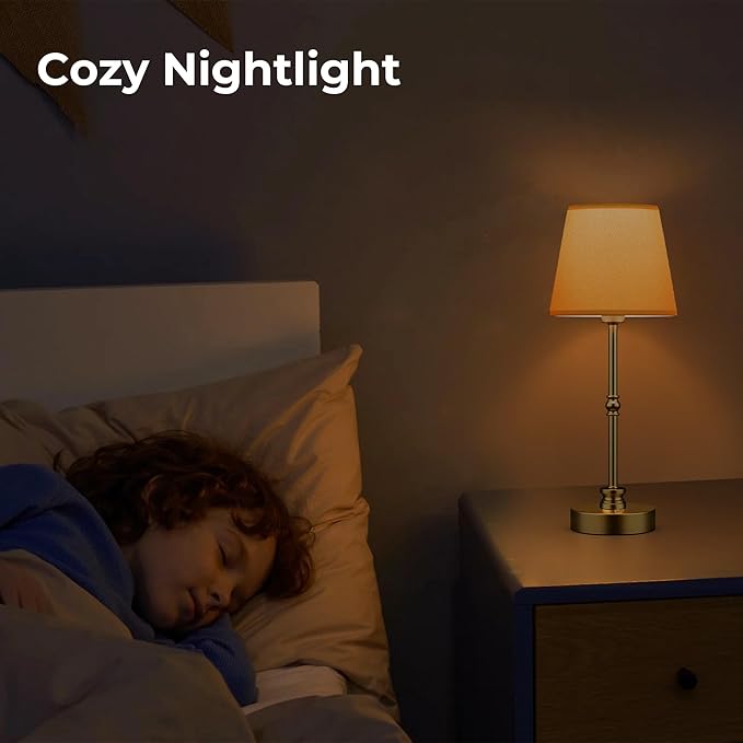 Rechargeable Table Lamp Cordless,5200mAH Battery Operated LED Lamp,3000K Stepless Dimming,Portable Touch Control Wireless Lamp for Dining Room Living Room Bedroom Restaurant Gold 2 Pack