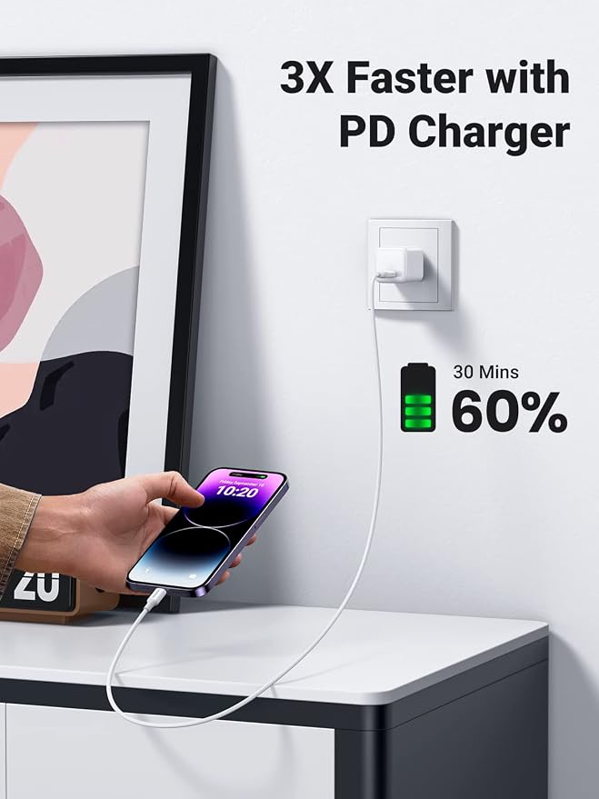 UGREEN 100W Right Angle USB C Cable 90° Ends Fast Charging 10ft | Both ends 90° for gaming &amp bedside. For iPhone 17/16/15 MacBook Galaxy S26/S25/S24 Pixel 10 iPad Switch