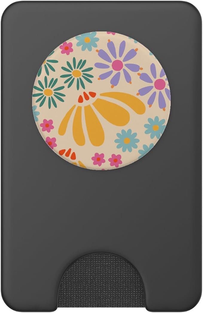 Pastel Floral Pattern Art Flower PopSockets PopGrip for MagSafe
