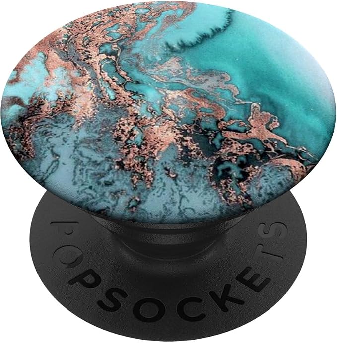 Teal Rose Watercolor PopSockets Grip and Stand for Phones and Tablets
