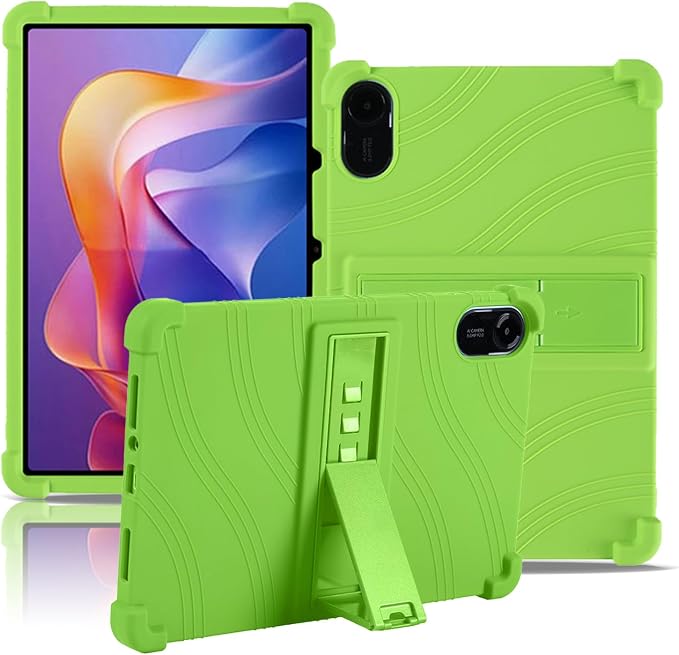 Case for Xiaomi Redmi Pad 2 Tablet 11inchNOUKAJU Tablet Protection CaseAdjustable BracketSoft SiliconeSilicone Protection Cover for Redmi Pad 2(Black)