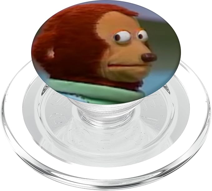 Meme Monkey Stuffed Hiding a Secret Funny Picture Design PopSockets Standard PopGrip