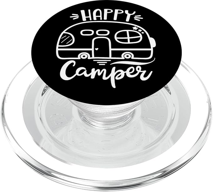 Cute Happy Camper Graphics for Women or Men PopSockets Adhesive PopGrip