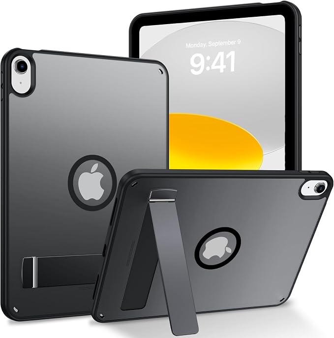 GUAGUA Magnetic Case for iPad (A16) 11th Generation 11 Inch 2025 iPad 10th Generation 10.9 Inch 2022 Cases with Stand &amp Pencil Holder Translucent Matte Back Shockproof Kickstand Case Black