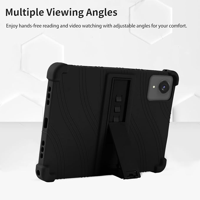 Case for ECOPAD T30 10.1-Inch Tablet – Shockproof Silicone Protective Cover with Kickstand Drop-Resistant Business Style (Black)