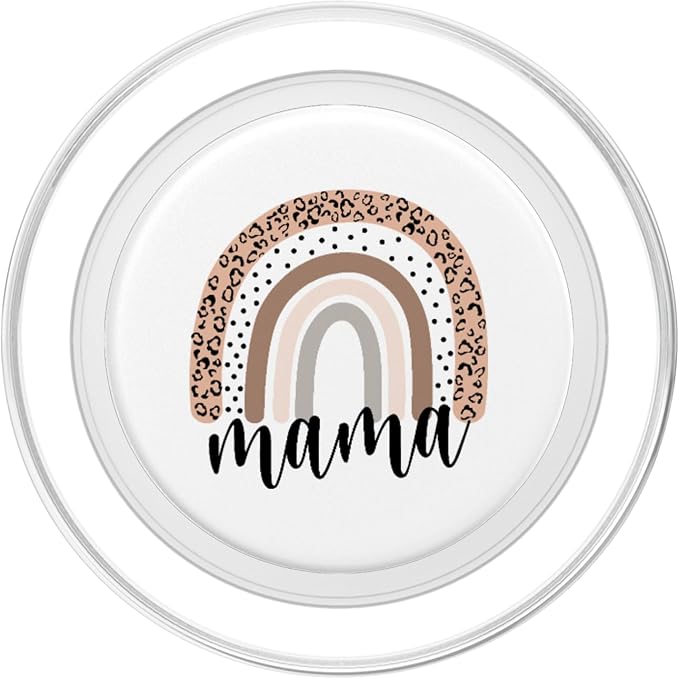 Mama Leopard Rainbow Cheetah Print Mommy Mothers Day PopSockets Adhesive PopGrip
