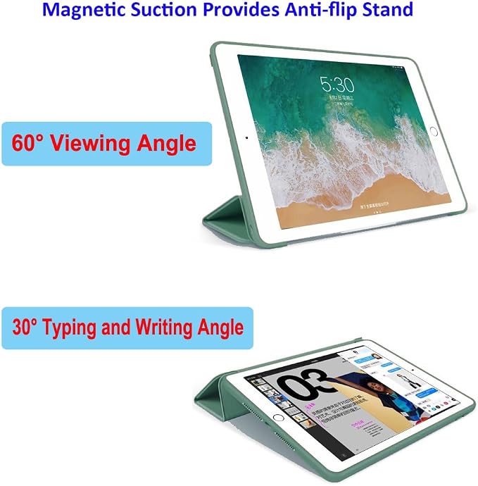 iPad Pro 11 Case 4th/3rd/2nd Gen Black | 2022/2021/2020 Lightweight Smart Folio Trifold Stand Auto Sleep/Wake Soft Silicone Back without Pencil Holder