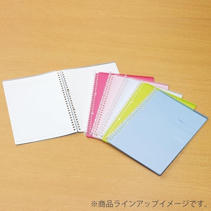 Kokuyo Campus Smart Ring Binders 3 Pack, A5 Light Colors Binder Notebooks, Up to 25 Sheets 20 Holes Slim Binder Folder with 10 Campus Sarasara Loose-leaf Paper Each for Study and Journal, Japan Import