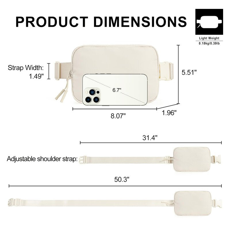 CLUCI Small Belt Bag for Women, Crossbody Everywhere Waist Packs Trendy, Women's Fanny Pack with Adjustable Strap