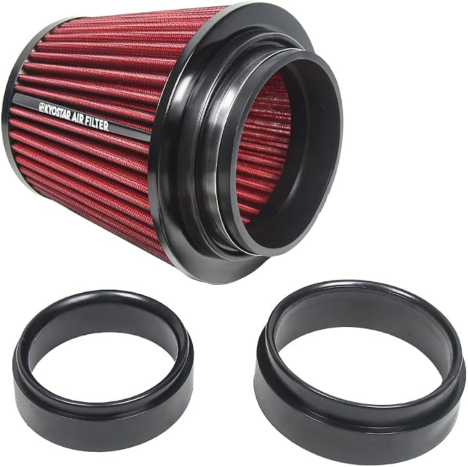 KYOSTAR Universal 3/3.5/4" High-Flow Air Filter, Reusable Cone Cold Air Intake