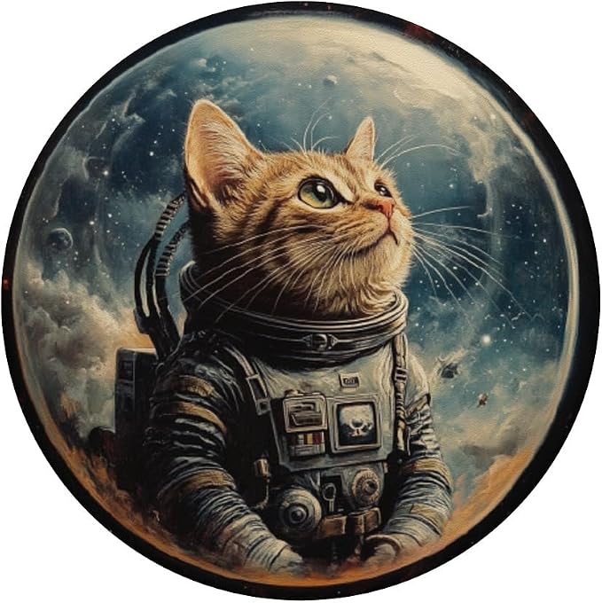 Space Cat Kitty Meow Animal Pet Outerspace Astronaut PopSockets Adhesive PopGrip
