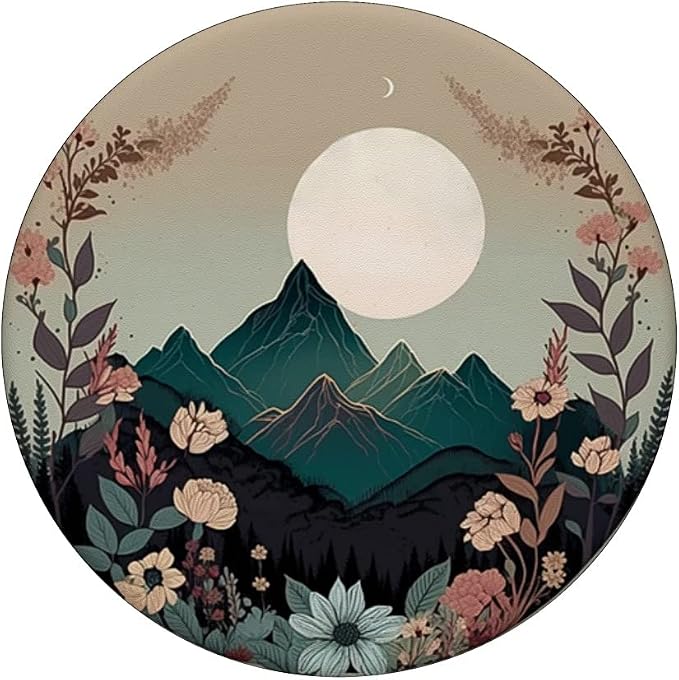 Boho Chic Floral Wreath Forest Nature Mountain Cute Pastel PopSockets Adhesive PopGrip