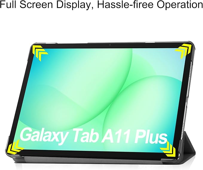 for Samsung Galaxy Tab A11+ Tablet Case Auto Wake&ampSleep Slim PU Leather with Multi-Angle Stand Case Cover for Galaxy Tab A11 Plus 11 - Black