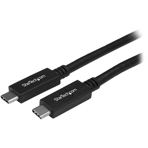 StarTech 3.3ft (1m) USB-C Cable 10Gbps 60W (3A) PD 8K 60Hz / 4K 144Hz USB-IF Certified Thunderbolt Compatible | USB-C to USB-C Thunderbolt 3 Compatible Reversible Connectors Sync and Back Up