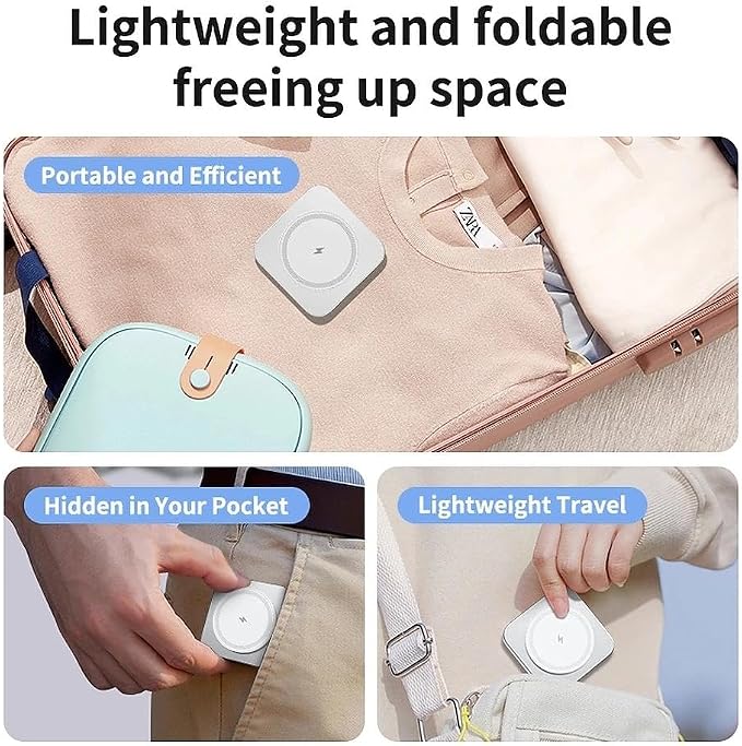 Magnetic Wireless Charger Foldable Stand for Phones Smartwatches &amp Earbuds