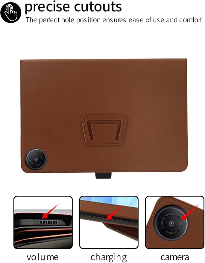 Case for TCL TAB 8 Gen 2 8.7 inchFolding Stand ProtectiveBOVUGAC Case Cover with Pencil HolderWrist StrapFull ProtectionPremium PUScratch Resistant(Black)
