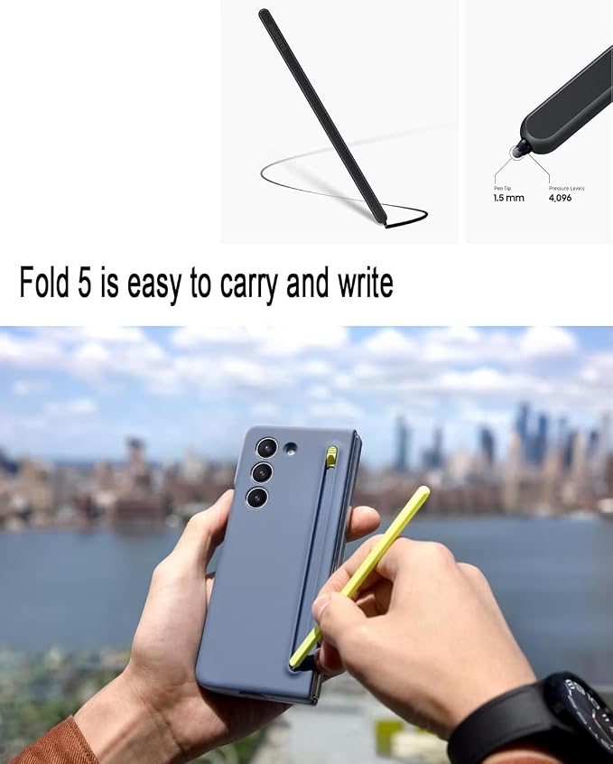Galaxy Z Fold 6 / Fold 5 S Pen Fold Edition Replacement for Samsung Galaxy Z Fold 5 / Fold 6 5G Touch Stylus S Pen + Tips/Nibs (Black)