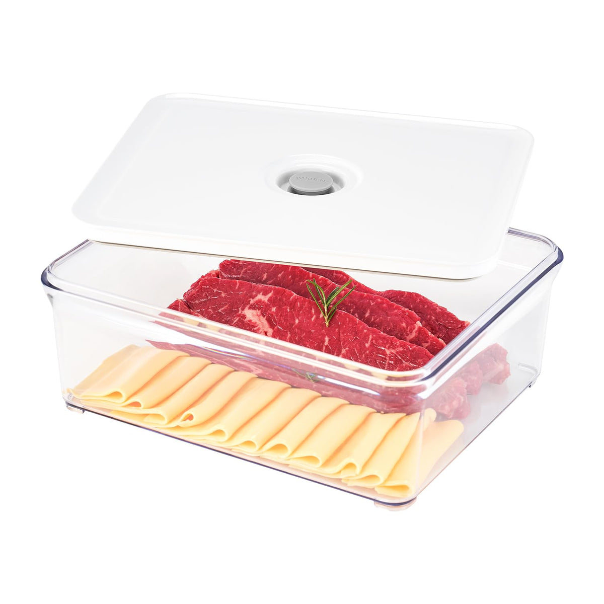 VAKUEN Premium Airtight Food Storage Container. Meal Prep 0.85qt 5pc/Set. 4pcs Container and Vacuum Sealer. Patented Double Silicone Lining, 100% Leak Proof, BPA-FREE