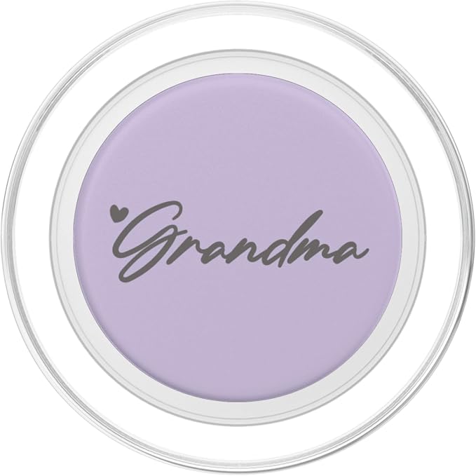 Light Gray Purple Heart Grandma PopSockets Adhesive PopGrip