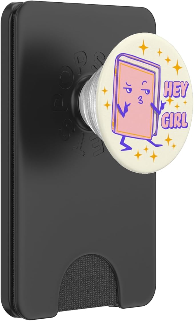 PopSockets Bookish Phone Grip &amp Stand - Hey Girl PopSockets PopWallet for MagSafe