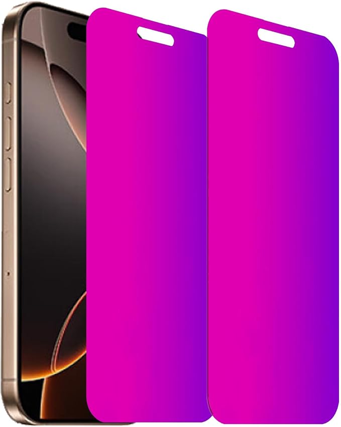 2 Pack Anti-Blue Privacy Tempered Glass for iPhone 11 / iPhone XR Anti-Spy Screen Protector Film Electroplated Gradient Colorful 6.1 inch