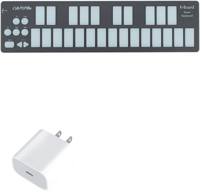 BoxWave Charger Compatible with Keith McMillen Instruments K-Board-C - PD GAN miniCube (30W) 30W Tiny PD GAN Type-C Wall Charger - Winter White