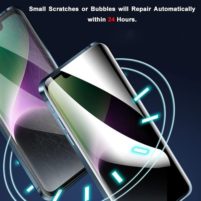 Privacy Screen Protector for iPhone 17 [Anti-Spy] High-sensitivity Soft Hydrogel Film [Not Tempered Glass]