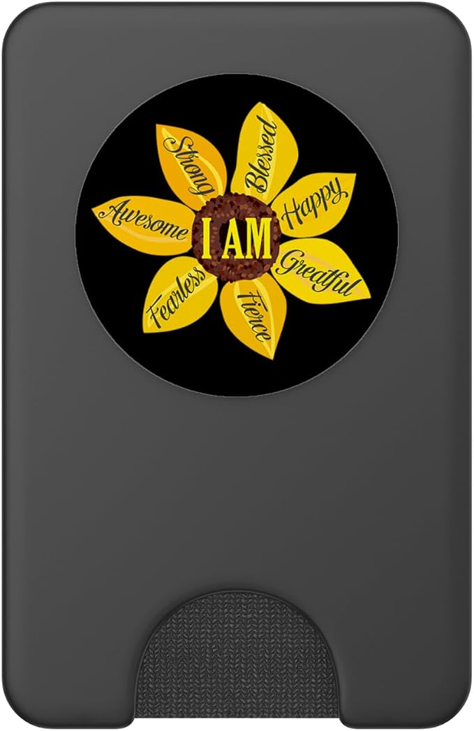 Inspirational Quote Apparel Inspirational Gifts Sunflower PopSockets Adhesive PopGrip