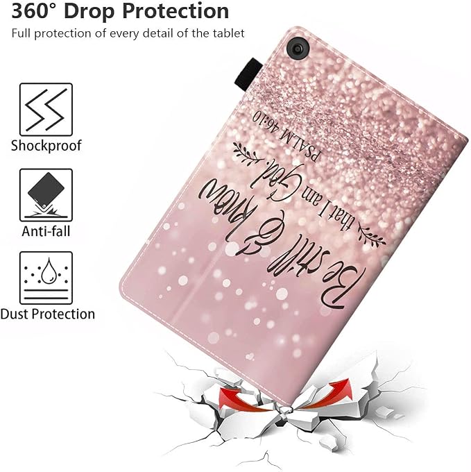 Case for Amazon Fire HD 10 Tablet (9th/7th Gen 2019/2017 Release) Premium PU Leather Cover with Auto Sleep Wake Feature Folio Case for Fire 10.1 Tablet Bible Verse Jeremiah 29:11