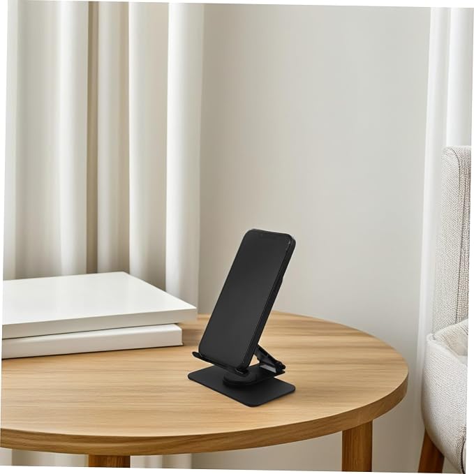 ARTIBETTER Adjustable 360° Rotating Foldable Metal Phone Holder for Desk Portable Smartphone Stand for Office Home and Kitchen Use