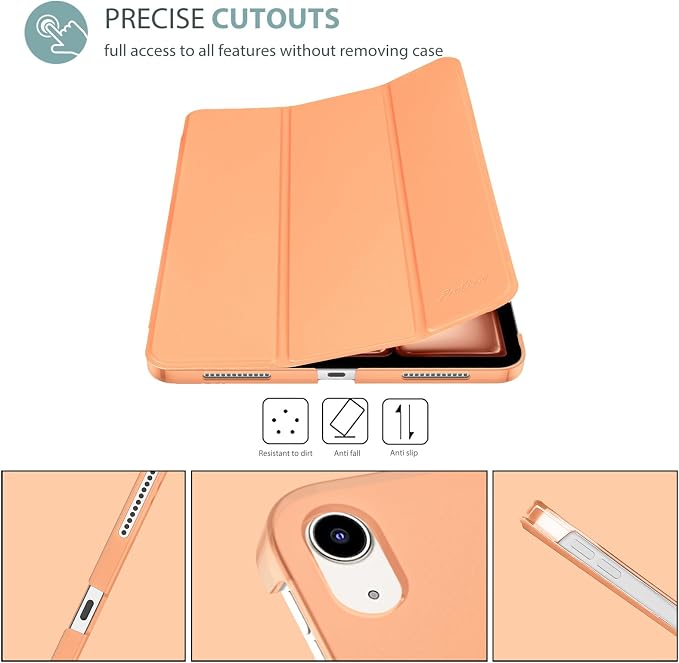 ProCase Smart Case for iPad Air 11-inch M4/M3/M2 &amp Air 10.9 5th/4th Gen | Hard Back Cover with Auto Sleep/Wake Slim Lightweight Case for iPad Air 11 2026/25/24 &amp 10.9 2022/2020-Aqua