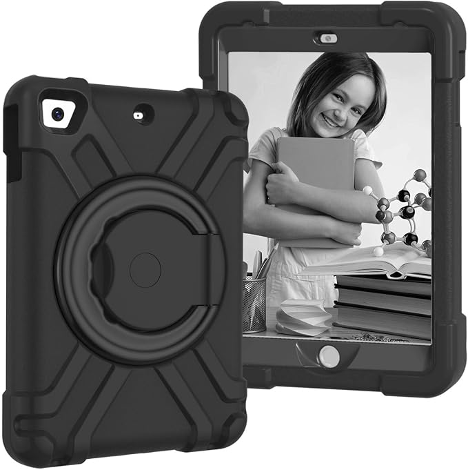 AKABEILA Compatible with Amazon Fire HD 8 2020/2022 Tablet Case，Rugged Kids Case with Stand Lightweight Shockproof Kids Friendly Tablet Cover Black