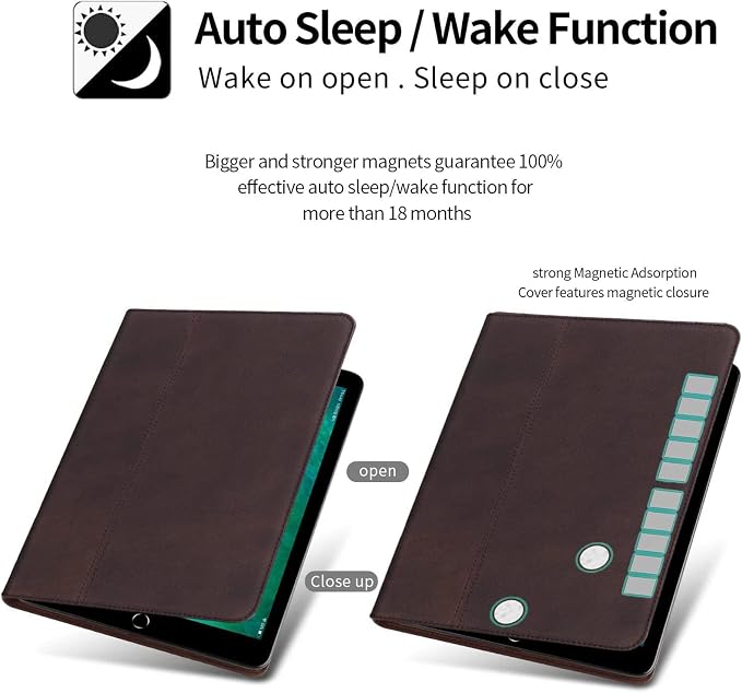 Gexmil Case for iPad mini 7.9 Inch5th/4th Generation(2019/2015) Genuine Leather Cover with Pencil HolderCowhide Folio Cover Auto Sleep/WakeAnti-FingerprintBuffalo Pattern