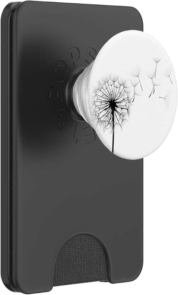Black and White Dandelion Pop Mount Socket Cellphone Holder PopSockets Adhesive PopGrip