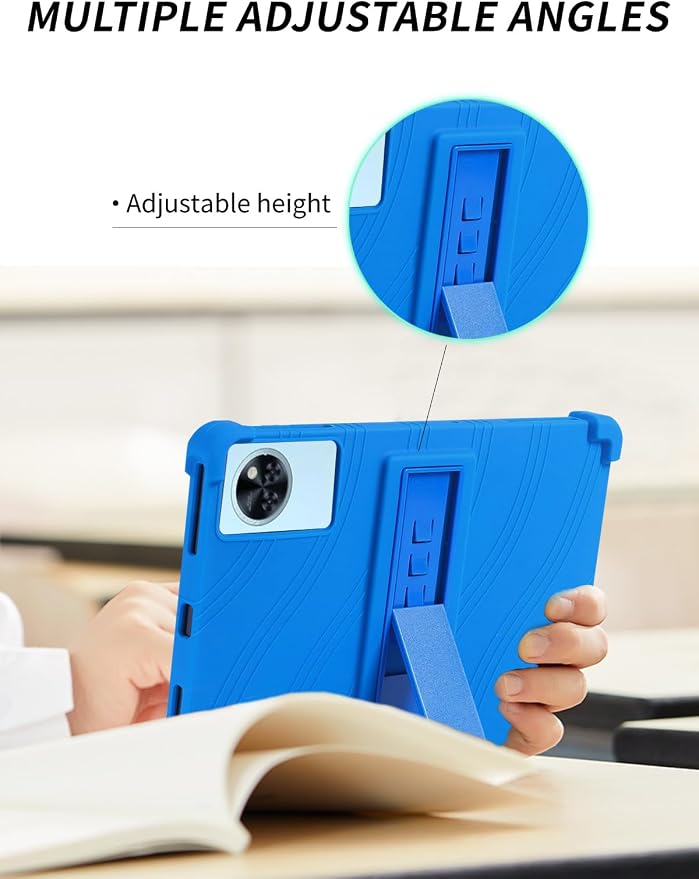 Case for Raemond M70 /Doogee U11 Tablets 11 Inch Tablet 2025- Soft Silicone Shock Proof Lightweight Stand Rubber Shell Protective CoverKids Friendly Soft Silicone Adjustable Stand CoverBlack