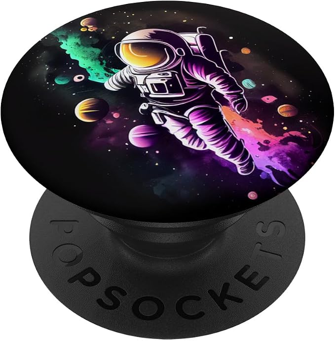 Space Astronaut and the planets PopSockets Adhesive PopGrip