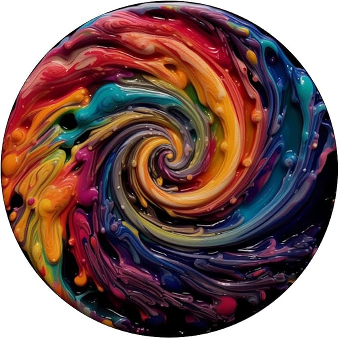 Rainbow Swirl in Oil Paint Style Pride Rainbow PopSockets Adhesive PopGrip