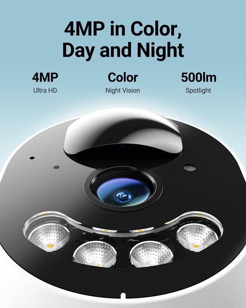 4MP Cellular Security Camera 24/7 Recording with 360-Day SIM Data for Jobsite/Barn/Rural Areas, No WiFi Solar 4G LTE Camera Wireless Outdoor, Motion Detection, 360° Human Tracking, 64GB TF Card