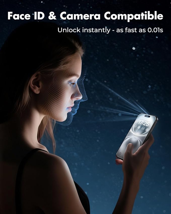 UNBREAKcable iPhone 15 Screen Protector 3-Pack Upgraded Dual-Tempered Glass + 3 Camera Lens Protectors Military-Grade 9H Hardness HD Clarity Anti-Fingerprint Case Friendly 6.1 Inch | Upgraded Du