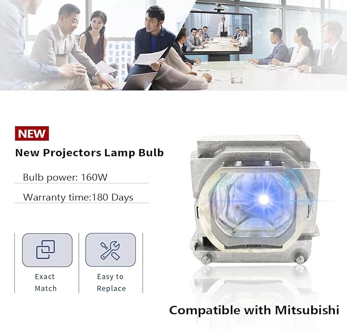 SORNEICDR VLT-HC5000LP/VLT-HC7000LP/RLC-032 Replacement Projector Lamp Bulb Compatible with Mitsubishi for HC4900 /HC5000 /HC5000(BL) /HC5500 /HC6000 /HC6000(BL) /HC4900W Projectors