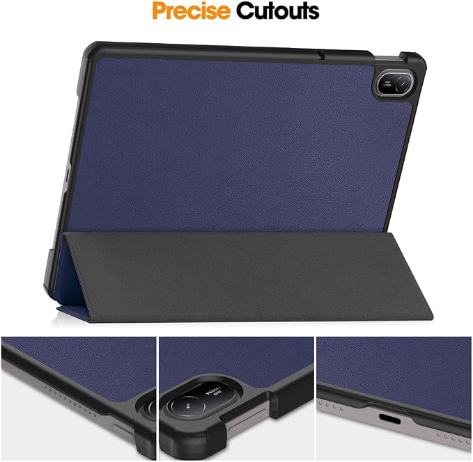 Kepuch Custer Case Compatible for Huawei MatePad SE 11 2024Ultra-Thin PU-Leather Hard Shell Cover - Black